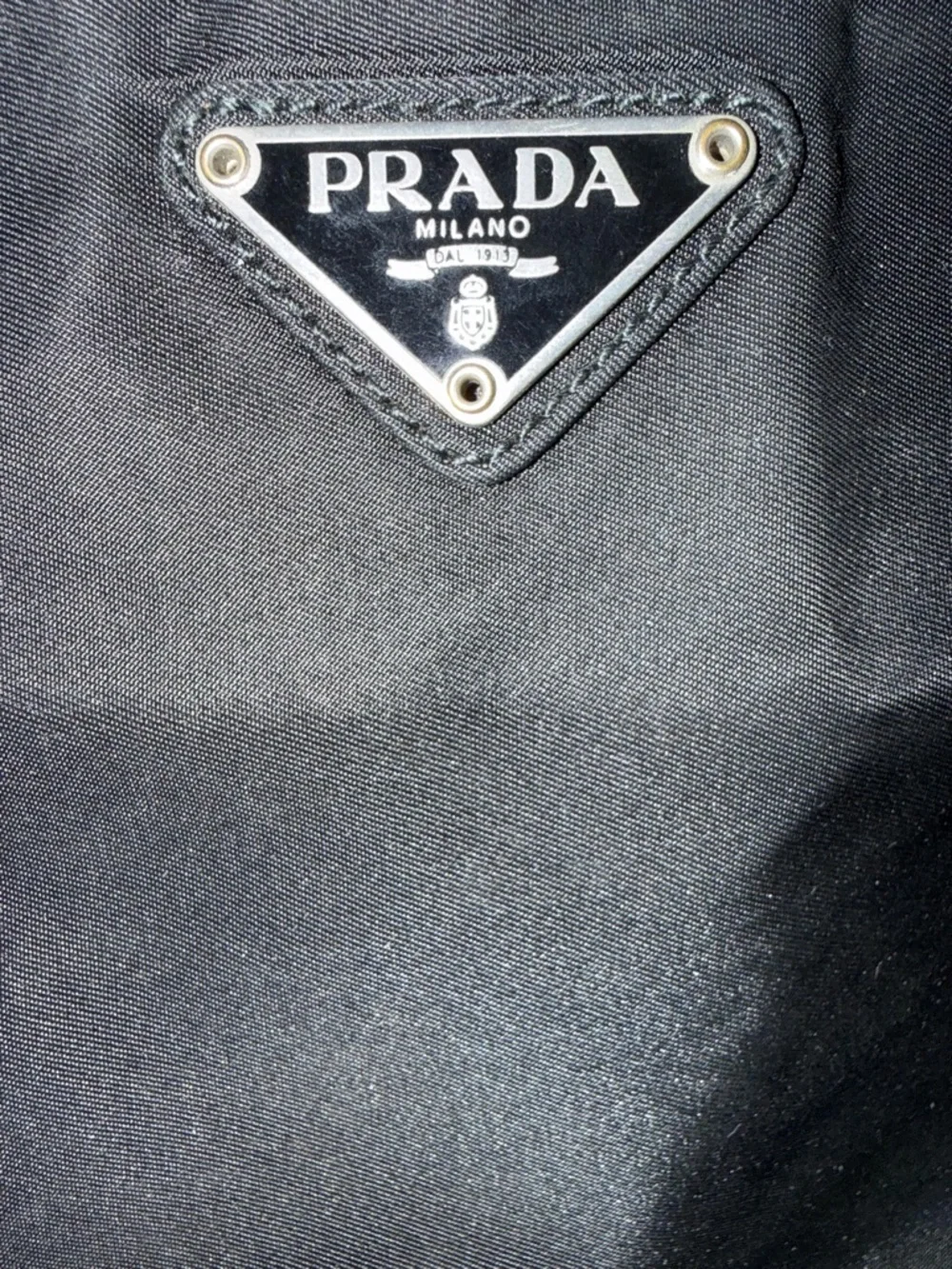 Beautiful Prada Black Nylon Tessuto Shoulder Tote Bag